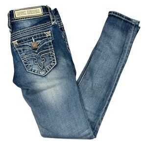 Rock Revival Jessica Skinny Jeans Women's Size 24 Stretch Flap Pockets